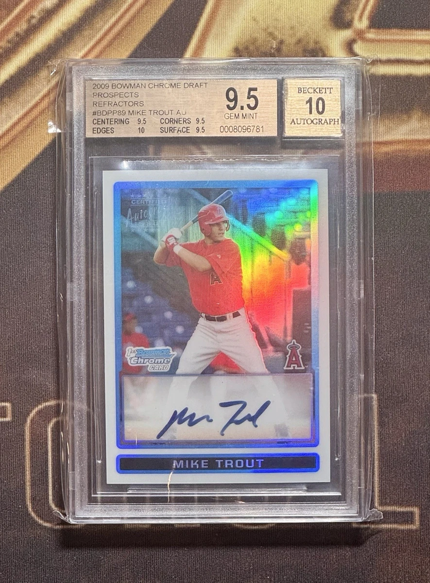 Mike trout マイク・トラウト 直筆サイン カード BGS9.5 Bowman Mike Trout Grade 9.5 Baseball Autographed Sports Trading