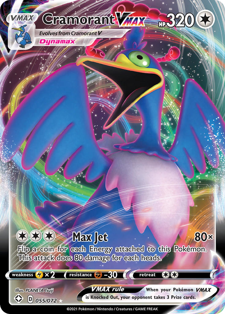 Cramorant VMAX - Holo - Shining Fates - 55/72 NM Pokemon