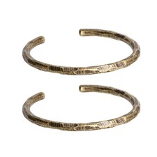2xHammered Solid Pure Copper Cuff - Copper Arthritis Therapy Adjustable Bracelet
