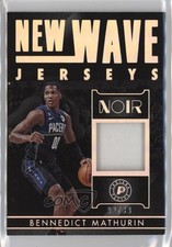 2022-23 Panini Noir New Wave Jerseys 92/99 Bennedict Mathurin #NWJ-BNM 9l4