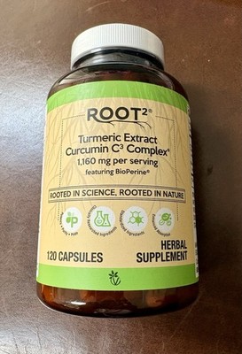 ROOT2 Turmeric Ext Curcumin C3 Complex Featuring BioPerine -- 1160 mg 120 Caps