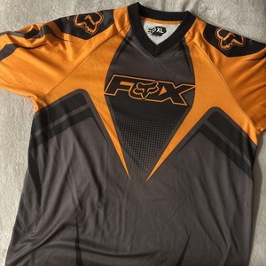 Maillot Vintage Motocross Moto-X - Fox Racing - Jaune à Manches Longues