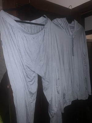Emirates Bambus Naturfaser L/XL Schlafanzug Unisex Loungewear Nachtwäsche mit Tasche