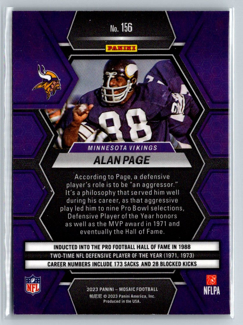2023 Panini Mosaic #156 Alan Page | eBay