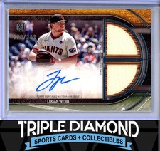 2025 Topps Museum Logan Webb Dual Game-Used Patch Auto #279/299 F674