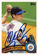 Chris Capuano autographed baseball card (New York Mets) 2011 Topps #404