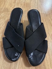 Italian Shoemakers Black Wedges Size 7, Used