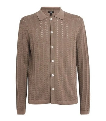 PAIGE ''Larimer Sweater Shirt'' Mojave Sand gemusterter Cardigan Oberteil M UVP: 295,00 £