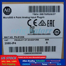 New in box Allen-Bradley AB 2080-IF4 /A Micro800 4 Point Analog Input Plug-In