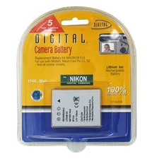 Battery for Nikon EN-EL8 Coolpix S1 S2 1100mAh Li-Ion by Digital Concepts