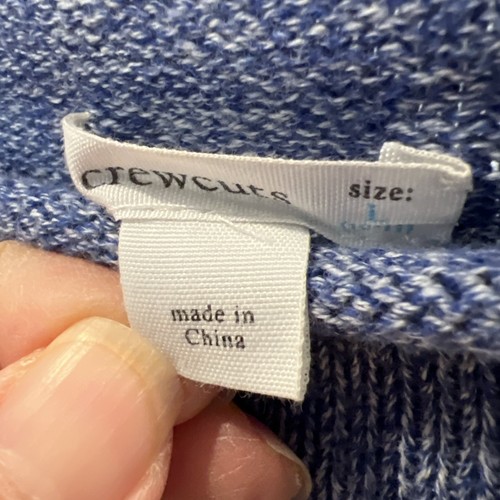 Credits Boys Large Blue Sweater 100% Cotton - Picture 4 of 5