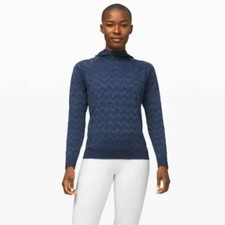 Lululemon Rest Less Hoodie Relaxed Women's - Code Blue - Size Large EUC