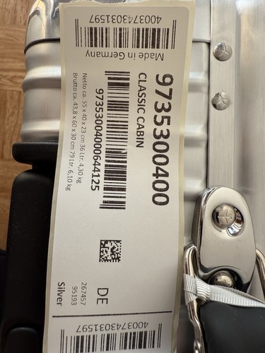 RIMOWA Classic Cabin, Silber, neu mit Etikett - Bild 4 von 5