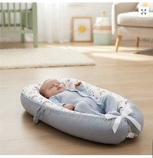 Snugglez Baby U Shape Lounger Blue Animal Print 0-12 Months Brand New