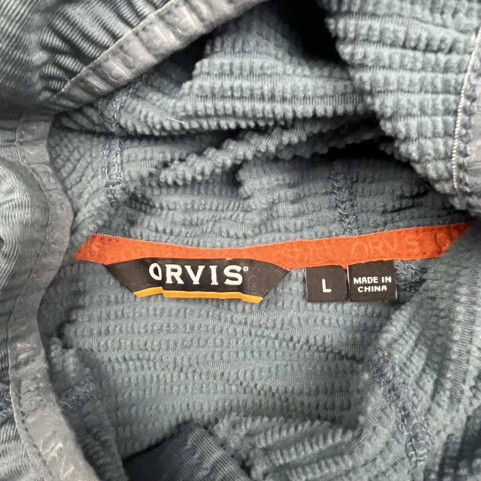 Sudadera con Capucha Orvis Para Hombre Grande Azul Cuarto Cremallera Pullover Con Capucha Rendimiento Exterior Foto 3 de 4