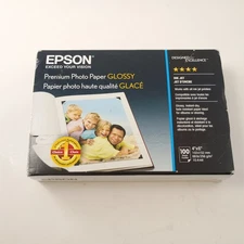 Epson Premium Photo Paper Glossy 4”x6" 100 Sheets for Ink Jet SO41727 NEW SEALED