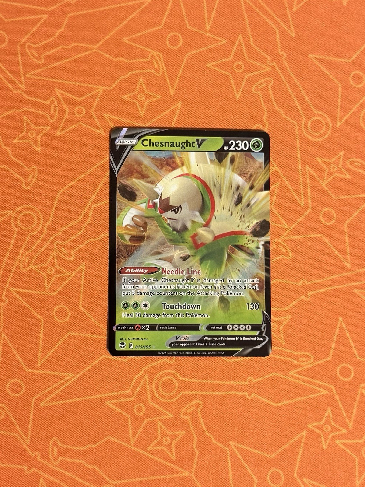 SWSH12: Silver Tempest #015/195 Chesnaught V -  Free Shipping