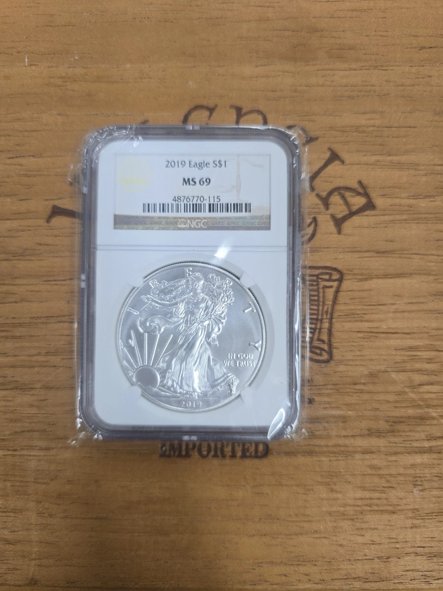 25+ American Eagle MS 69 Graded 2019 Silver Bullion Coins for sale