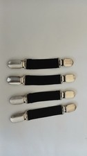 4 Adjustable Elastic Boot Straps Pant Clips Stirrups Leg Straps