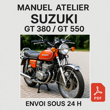Manuel Atelier Suzuki GT 380 GT 550 1972-1977 Revue Technique Moto RMT CD PDF
