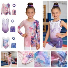 Girls Outfits Unitard Leotard Practice Dancewear Jazz Gymnastics Training Stage