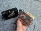 Aris Flamethrower rectangular motorcycle headlight custom chopper bobber, chrome
