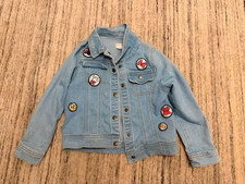 Disney Minnie Mouse Denim Jean Jacket by Tutu Couture Girls Size 5/6