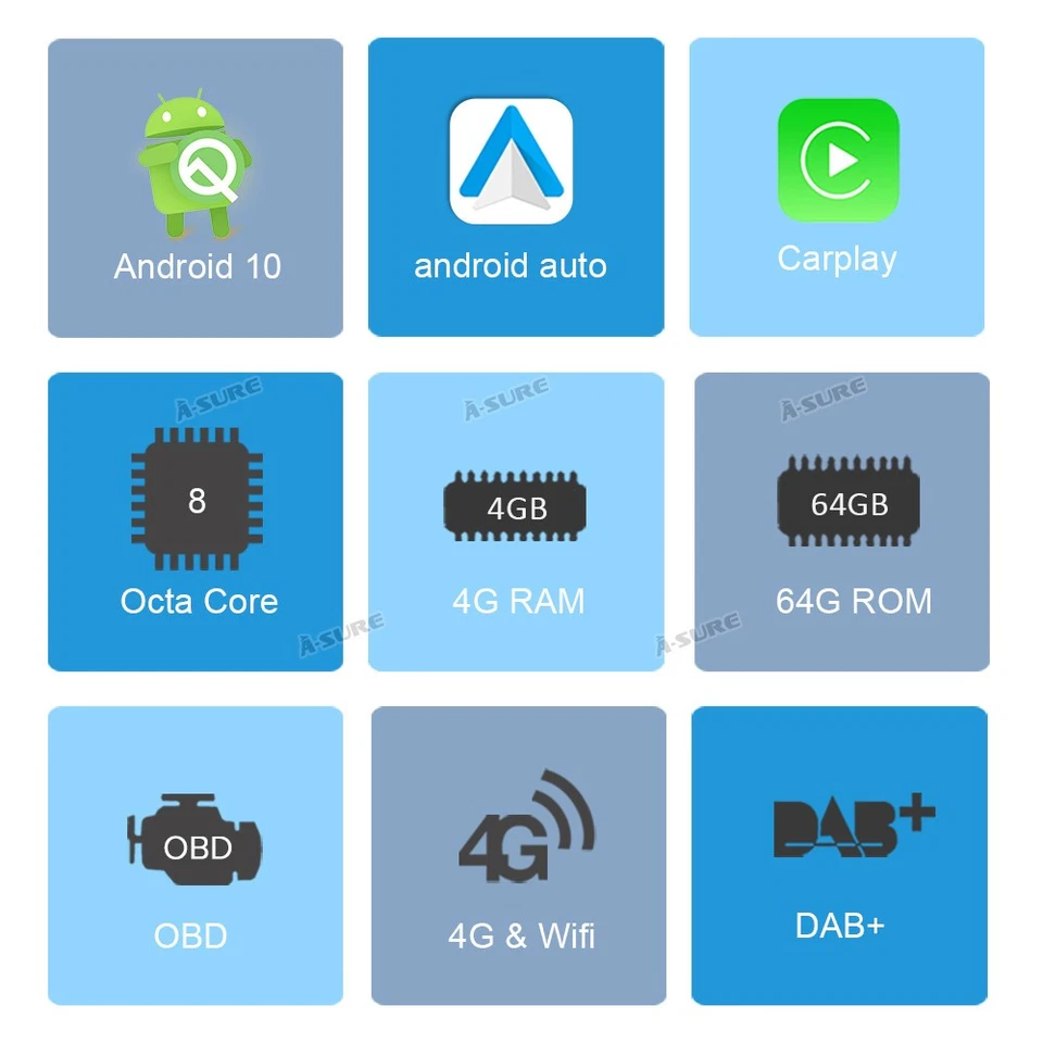 Grau 8 Core 4+64GB Radio Navi GPS Autoradio Für Opel Zafira B Corsa C D Astra H - Bild 3 von 4