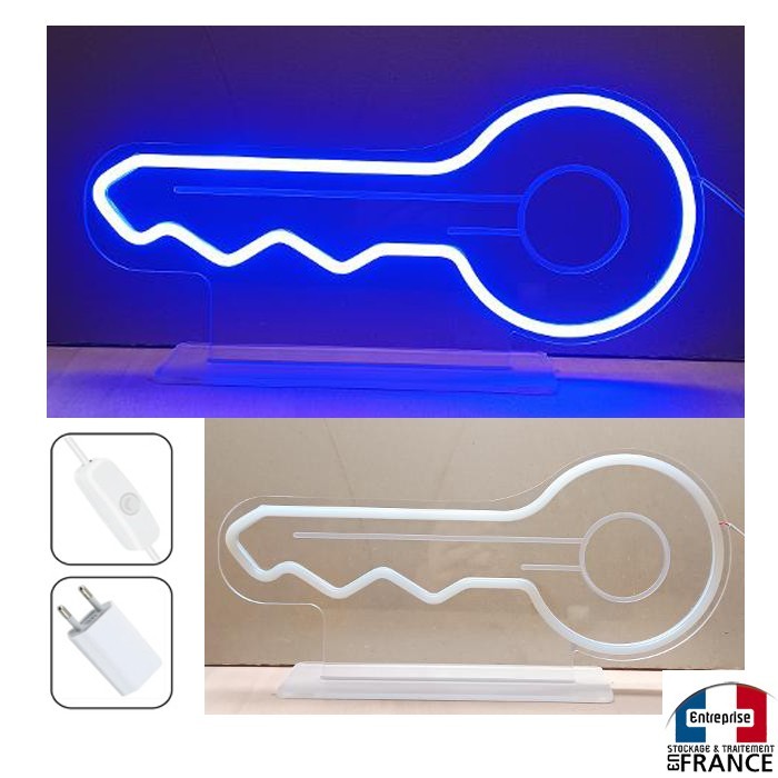 Néon LED pour serrurier haute visibilité à poser sur comptoir
