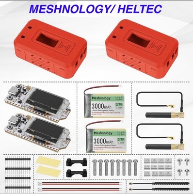 2pc Meshtastic Meshnology ESP32LoRa V3 Kit SX1262 915MHz 3000mAh Battery OLED