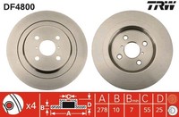 2X Bremsscheibe TRW DF4800 FüR Toyota Daihatsu Yaris Charade KSP130_ KSP130 GPL