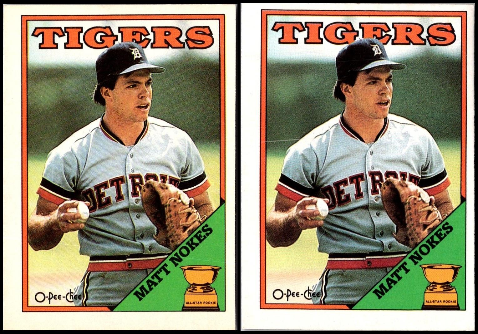 O-Pee-Chee Matt Nokes (2) Card Lot -