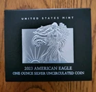 2023-W American Eagle 1 Oz Silver Uncirculated Coin Box COA Free Shipping