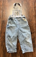 Vintage 90's Guess Georges Marciano Denim Jean Overalls Kids Size 6y USA Blue