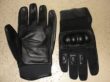 Pair Of Motorcycle Gloves With Armor Leather/Fabric Size L 9 