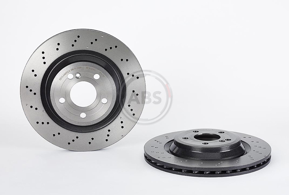 Rear Set 2x Brake Discs BREMBO 09.B743.51 for Mercedes SL- (W231) (11-21)