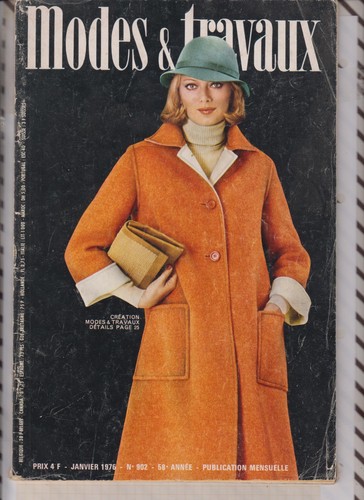 Page De Magazine Modes Et Travaux Avril 1976 - Patrons Poupées Tricot Marie Françoise Et Jean Michel - Occasion