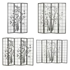 Divisorio divisorio paravento legno nero privacy Shoji bambù Homestyle4u