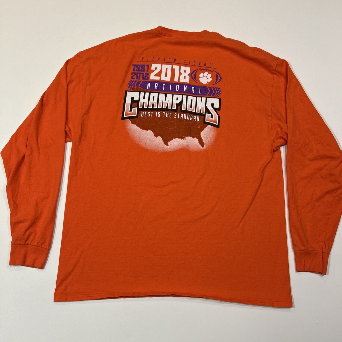 Clemson Tigers Shirt Adult 2XL XXL Orange College Football