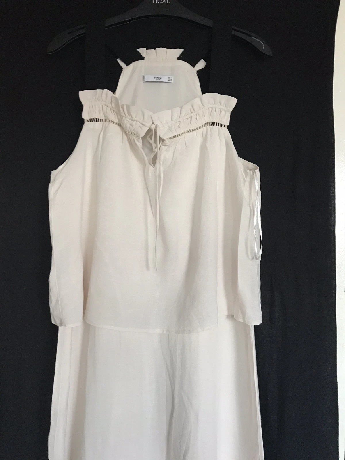 OFF WHITE Abito donna Mangoe a strati bianco sporco taglia small