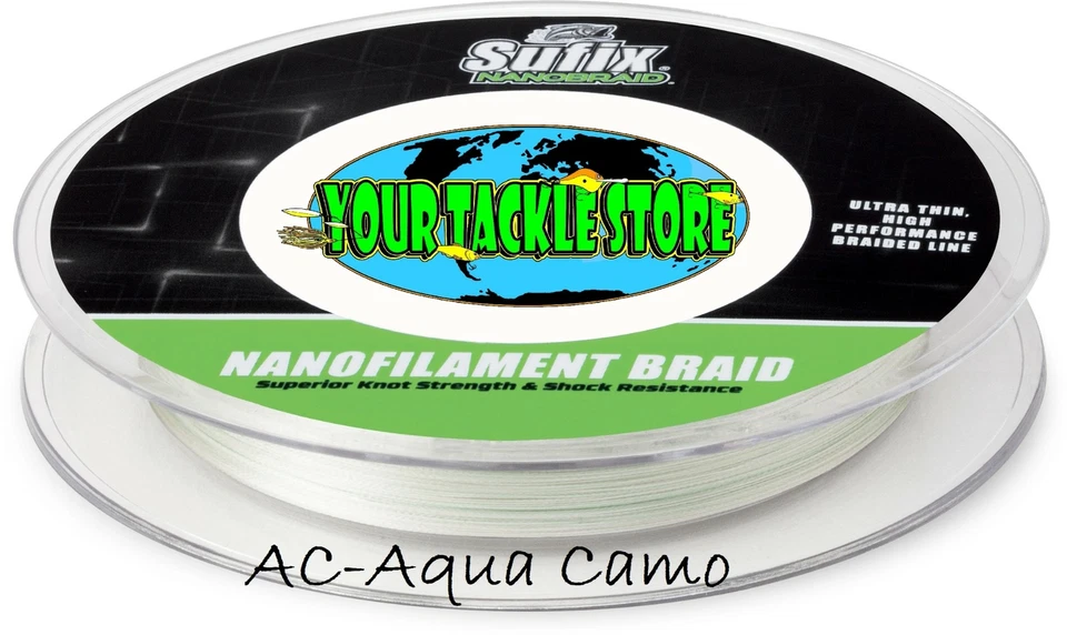 Sufix 690 Nano Trenza 2 3 4 6 8 10 12 14 Lb Nuevo en Paquete 150Yd Verde o Aqua Camo Línea Foto 2 de 3