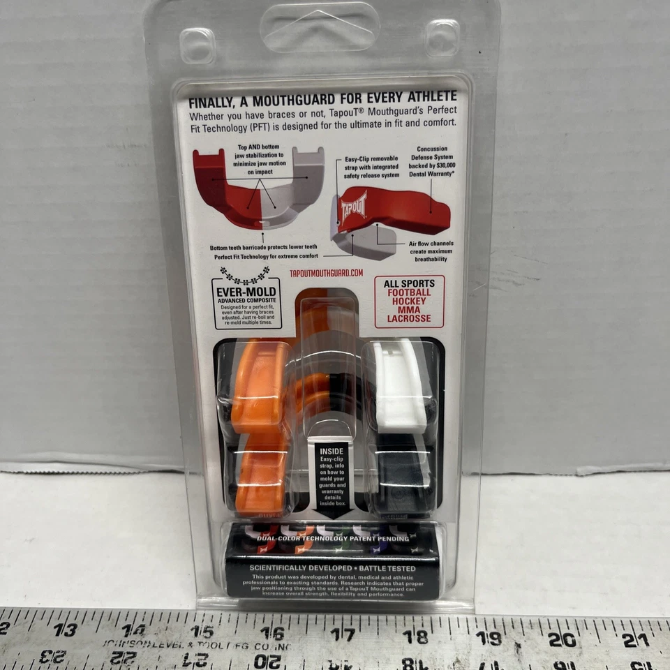 Protetores bucais Tapout - Tamanho adulto - 2 protetores e 2 alças - Imagem 4 de 4