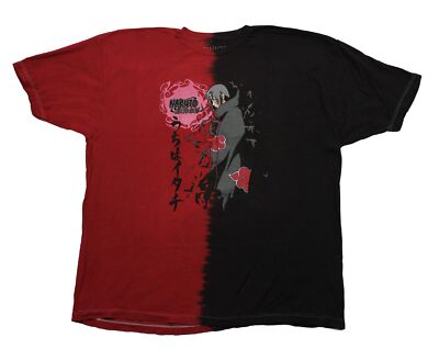Naruto Shippuden  New Adult T-Shirt - Split Tie Dye Itachi Birds Facing Logo