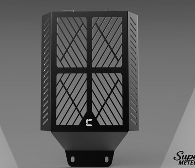 ''ELITE PREMIUM ALUMINIUM RADIATOR GUARD, BLACK'' FIT FOR R.E SUPER METEOR 650