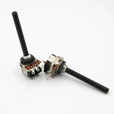 2pcs NOS RADIOHM Potentiometer 470K LOG 6mm with Switch Logarithmic Piher 470KB