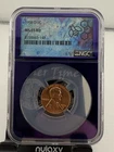 1958 D 1C NGC MS65 RD TRADERBEA PURPLE CORE BEAUTIFUL COLOR COMBO