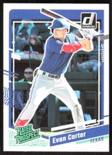 2023 10879B Donruss RATED PROSPECT Evan Carter Rookie Texas Rangers #42