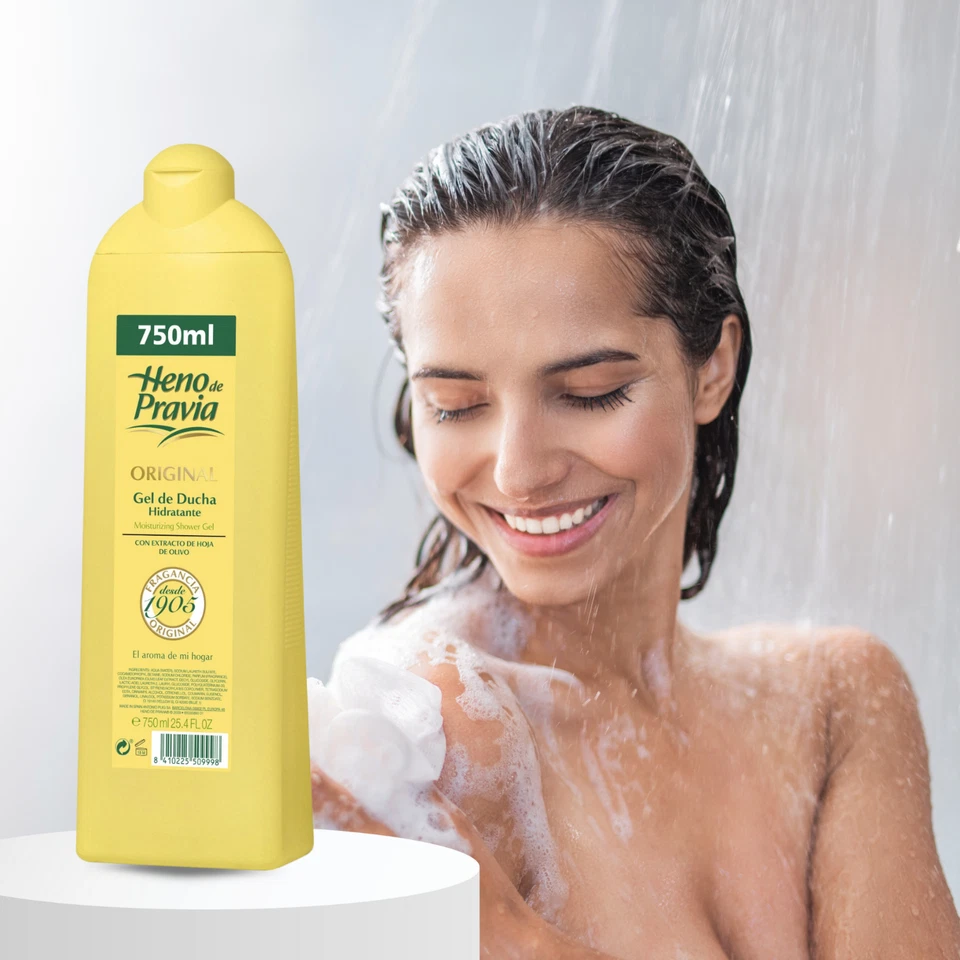 Gel de ducha original Heno de Pravia - aroma clásico, 25,4 fl oz (paquete de 2) Foto 3 de 4