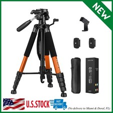 74" Tripod Camera Tripods Stand Heavy Duty Portable Laser Level Spotting Scope
