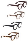 Oval Retro Reading  Glasses Broad Framed Mens Womans  Spring Hinges 2534